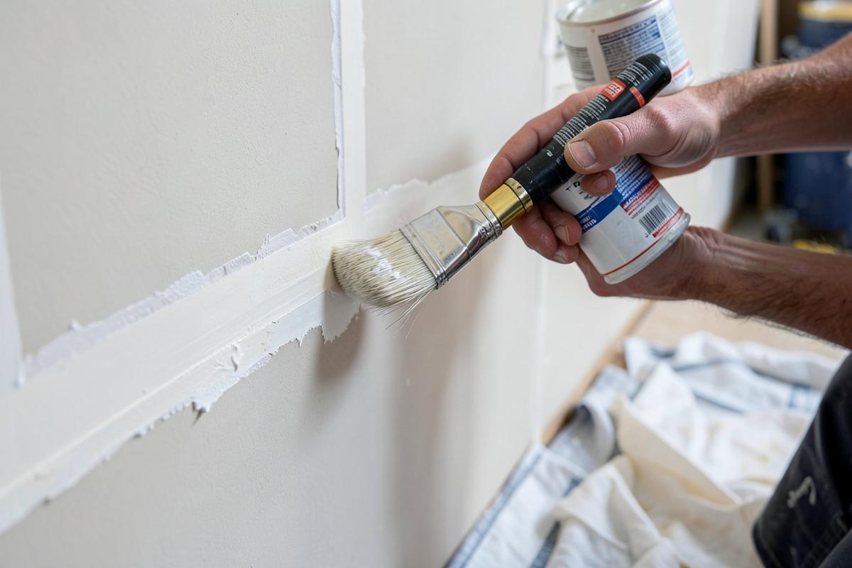 Surface preparation and patching before painting